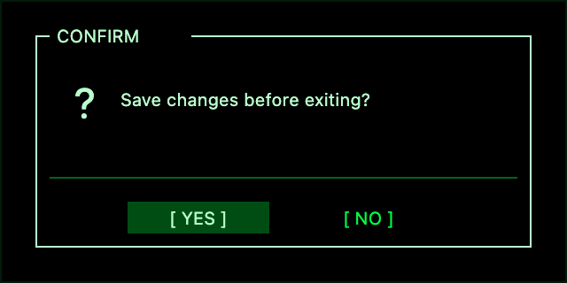 Terminal Confirm Dialog