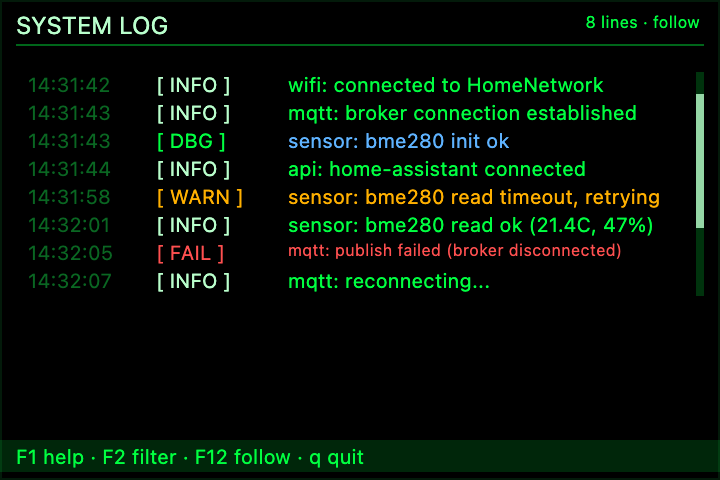 Terminal Log Tail