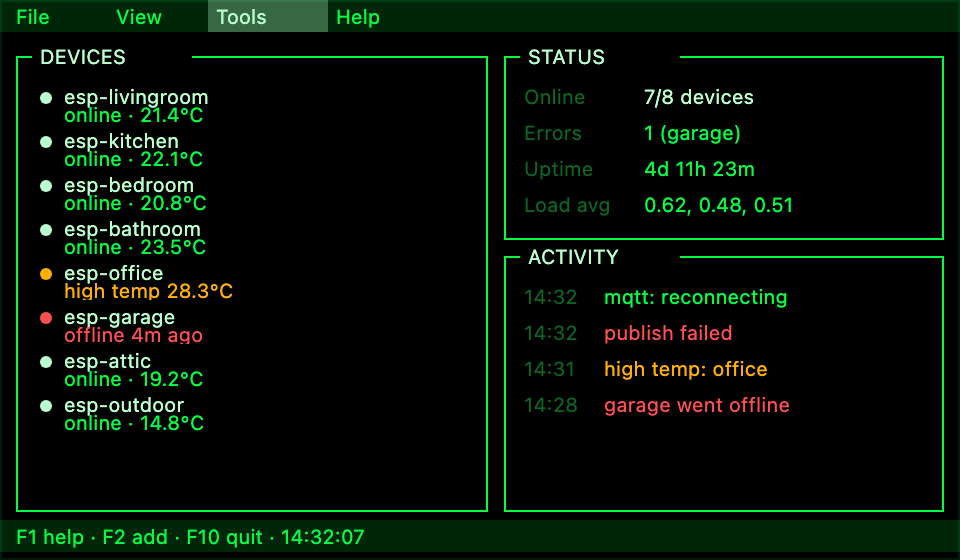 Terminal TUI Dashboard