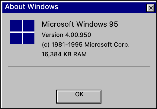W95 About Box