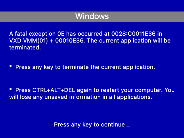 W95 BSOD