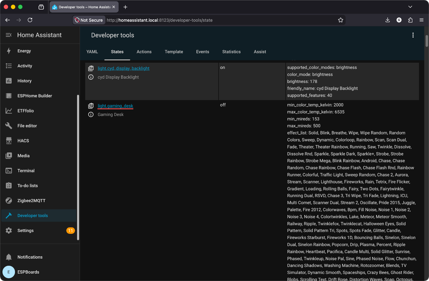 LVGL Designer canvas showing a switch widget selected in the element tree
