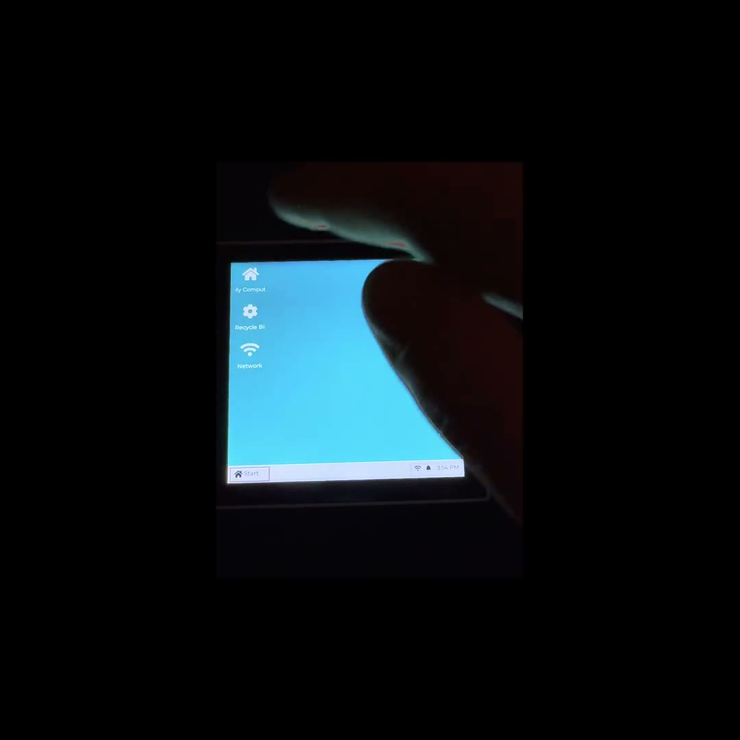 Dragging a window across the retro desktop